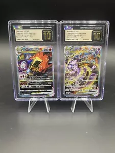 CGC 10 PRÍSTINO Mewtwo Charizard Juego Secuencial 212 221 VSTAR Universo Japonés - Imagen 1 de 5