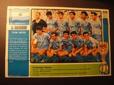 A&BC GUM WORLD CUP POSTER 1970 EL SALVADOR FOOTBALL TEAM RIVAS VAZQUEZ MARIONA
