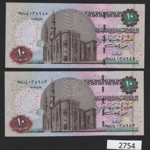(BN-2754) Egypt P-64 UNC,  £10 of 2003, Consecutive Pair - Picture 1 of 1