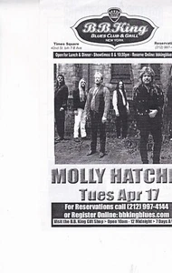 B.B. King Club ad piece 5.5" x 8.5" Molly Hatchet not sure of year - Picture 1 of 2