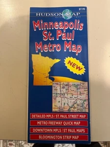 Mapa desplegable Hudson del metro de Minneapolis St. Paul mapa agotado - Imagen 1 de 1