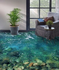 3D Green Lake 1345 Floor WallPaper Murals Wall Print Decal AU Zoe - Picture 1 of 5