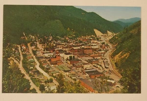 Wallace Idaho Aerial View Coeur d' Alene Mining District Mountains  Postcard - Picture 1 of 2