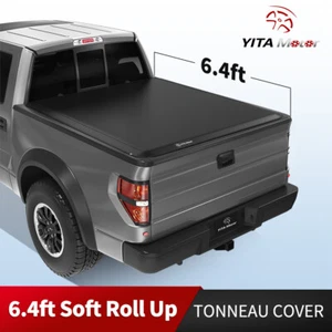 For 2003-2024 Dodge Ram 1500 2500 3500 6.4ft Soft Roll Up Tonneau Bed Cover - Picture 1 of 10