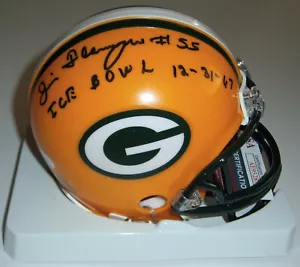 Mini casco firmado por Jim Flanigan PACKERS con Ice Bowl 12-31-67 certificado de autenticidad JSA AUTO - Imagen 1 de 2