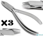 3× Aderer Pliers Dental Orthodontics Wire Bending Stainless Steel Instruments