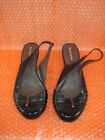NATURALIZER Hanley Black Slip-On Low Wedge Pumps Womens Shoes 10M
