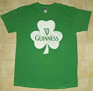 2 Mens Large Guinness T-Shirts - Clover LOGO - Rare VGC - Picture 1 of 6