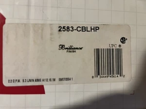 Delta 2583-CBLHP C-SPOUT cromo/latón juego central grifo de lava (asas se venden en septiembre) - Imagen 1 de 6
