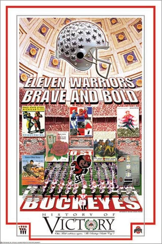 Ohio State Buckeyes Football National Champions 1942-2002 Commemorative POSTER Cover