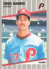 1989 Fleer #570 Greg Harris Philadelphia Phillies