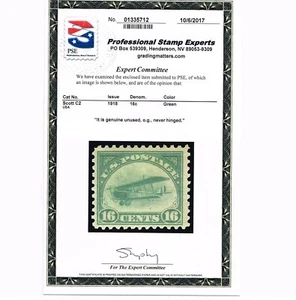 EXCEPTIONAL GENUINE SCOTT #C3 VF-XF MINT PRISTINE OG NH 1918 AIR MAIL PSE CERT - Picture 1 of 3