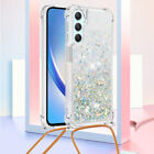 Liquid Glitter Lanyard Soft Phone Case Cover For Samsung Galaxy A14 A53 A35 A15