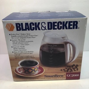 Black & Decker Replacement Coffee Pot 12 Cup Carafe White GC2000 Smart Brew - Picture 1 of 9