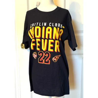 WNBA Indiana Fever Caitlin Clark #22 Adult Navy Short Sleeve T-Shirt Large NWT - Image 1 of 4