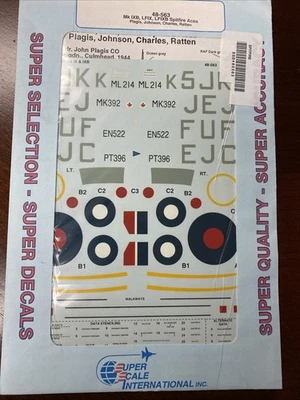 Super Scale International / Microscale Decals Spitfire Aces ￼1/48 - Image 1 of 4