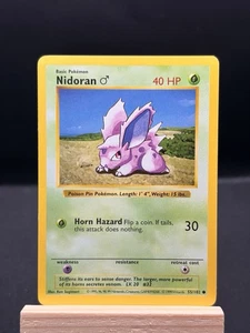 Nidoran 55/102  Shadowless Base Set WOTC Pokemon NM - Picture 1 of 2