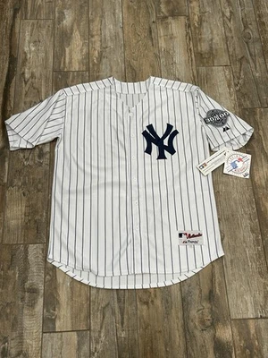 Nueva con etiquetas Camiseta Derek Jeter #2 3000 éxitos profesionales majestuosa a rayas de los Yankees de Nueva York talla 48 Foto 1 de 4