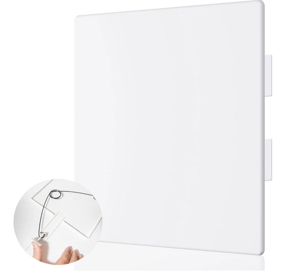 Pacote com 4 painéis de acesso de mola ajustáveis Morvat 12x12 para drywall e teto - Imagem 1 de 4