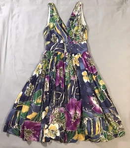 Aryeh Kleid Damen Small Mehrfarbig Fit And Flare Gefüttert Blumen - Bild 1 von 13