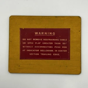 Republic Aviation Holz Test Datenschild Flugzeug Warnklappe Indikator - Bild 1 von 5