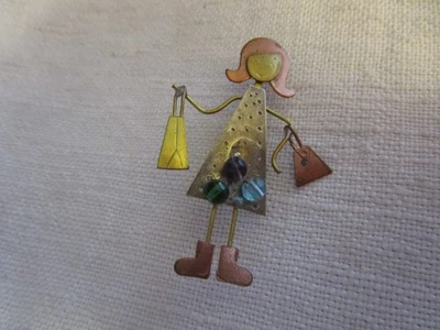 Broche, bolso, monedero, botas artesanales mixtos de metales para dama OCT25-40 Foto 1 de 4