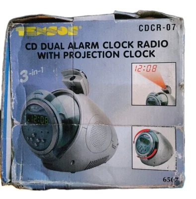 Tenson CD Dual Alarm Clock Radio CRCR-07 Projection NEW - Image 1 of 3