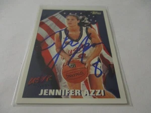 JENNIFER AZZI 1995 TOPPS TEAM USA WNBA BASKETBALL SIGNED RC CARD IP STARZZ  HOF - Picture 1 of 1