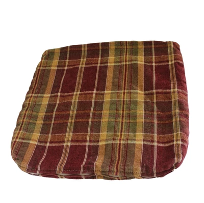 Capa de travesseiro xadrez tartan personalizada 16” tecido reversível, zíper curvo - Imagem 1 de 4