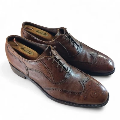 Zapatos Florsheim The Royal Imperial Para Hombre Talla 10 C Cuero Marrón Punta de Ala Oxford Foto 1 de 4