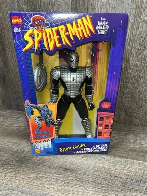 ToyBiz Marvel Deluxe Ed. Armadura Spider-Man Spider 10" negra rara Foto 1 de 4