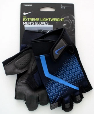 Nike Mens Extreme Fitness Gloves Obsidian/LT Photo Blue Mens Large - Image 1 of 4