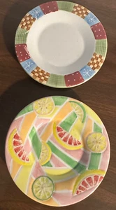 2 YANKEE CANDLE GROSSE KERZENTELLER - LIMETTEN ZITRONEN GRAPEFRUIT & gesteppter Schneemann - Bild 1 von 6