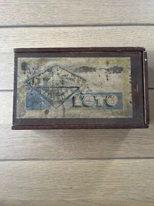 Ancien Jeu de Loto - Boite et Pions en bois Avec 9 Cartes - Foto 1 di 6