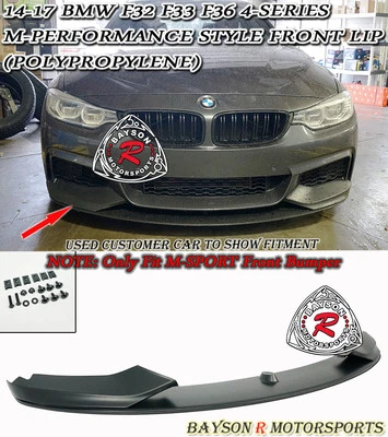 Fits 14-20 BMW F32 F33 F36 4-Series M Sport Performance Style Front Lip (PP) - Image 1 of 4
