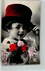 39171974 - Kind mit Hut und Rosen handcoloriert Verlag EAS Serie 6631-5 Kinder