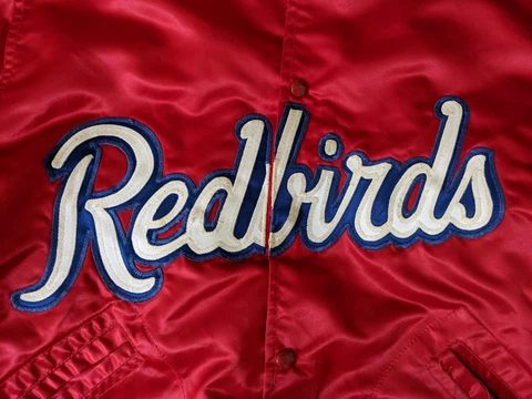 Vintage Team Issue Salem Redbirds Baseball Jacket Wilson Larry Schmittou Owned Cover