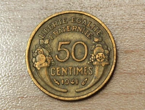 1941 France 50 Centimes - Picture 1 of 2