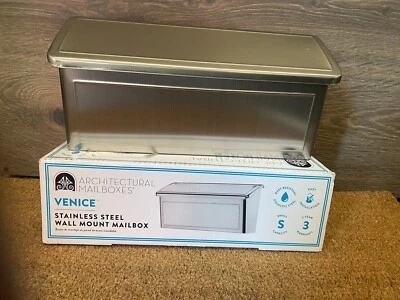 Architectural Venice Stainless Steel Wall Mount Mailbox Small 2690PS-10 NIB - Image 1 of 4