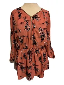 Justify Womend Elastic Waist Tunic Size L - Picture 1 of 6