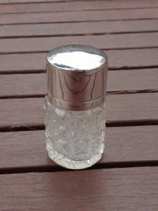 ANTIKER DUFTFLAKON SILBER GESCHLIFFENES GLAS PUNZIERT B'Ham 1909 - Bild 1 von 9