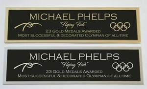 Michael Phelps Typenschild für Olympia signed Autogramm Foto 8x10 Bild  - Bild 1 von 2