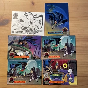 1996 ADVENTURES OF BATMAN & ROBIN ACTION PACKS Cards lot of 6 - Picture 1 of 7
