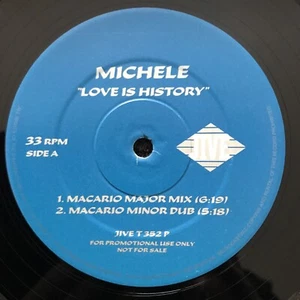 Michèle – Love Is History (4 Mixes) 12'' Vinyl PROMO JIVE 352 P 1994 HOUSE VG+ - Imagen 1 de 5