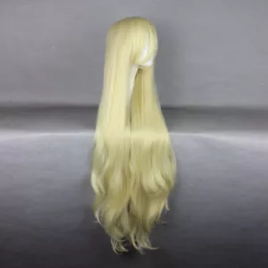 Peluca Larga Cosplay Fiesta Pelucas Pelo Sintético Completo 115cm/45" Moda Amarillo - Imagen 1 de 5