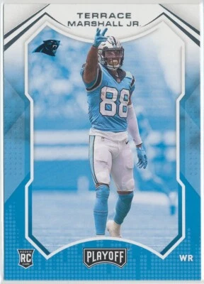 Terrace Marshall Jr. - Carolina Panthers - 2021 Playoff Football - RC - #220 - Image 1 of 2