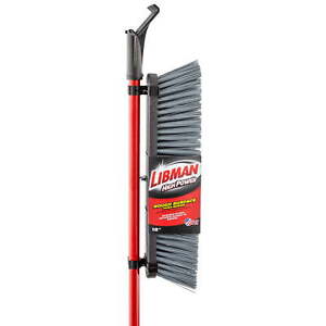 8" Rough Surface Push Broom Red and Black