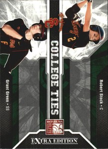 2009 Donruss Elite Extra Edition College Ties Green #11 Robert Stock/Grant Green