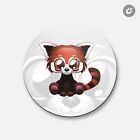 Cute Red Panda Animal | 4'' X 4'' Round Decorative Magnet