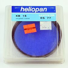 Heliopan Coated ES 77mm KB 15 (80A) Color Conversion Filter New Old Stock